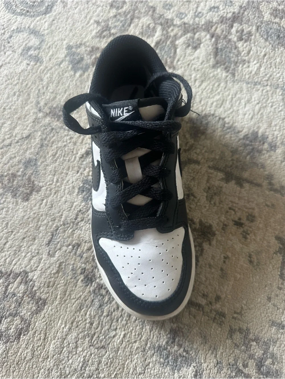 Nike Kids Black and White Low-Top Sneakers